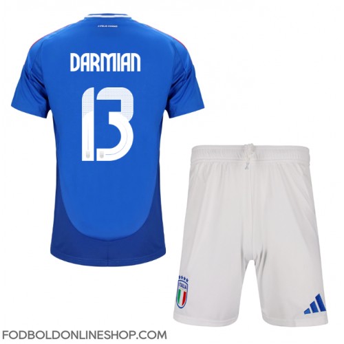 Italien Matteo Darmian #13 Hjemme Trøje Børn EM 2024 Kortærmet (+ Korte bukser)